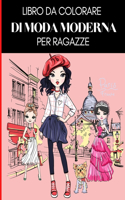 Libro Da Colorare Di Moda Moderna Per Ragazze