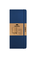 Moustachine Classic Linen Large Dark Blue Ruled Hardcover