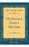 McArthur Family Record (Classic Reprint)