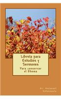 Libreta para Estudios y Sermones