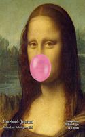 Notebook/Journal - Mona Lisa: Bubble Gum Girl: College Ruled - 150 Blank Pages - 8x10 Inches