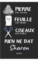 Rien ne bat Sharon - Notes: Noms Personnalisé Carnet de notes / Journal pour les filles et les femmes. Kawaii Pierre Feuille Ciseaux jeu de mots. Fournitures scolaires, premier