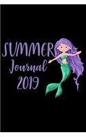 Summer Journal 2019: Summer Vacation Memory Book, Mermaid Notebook, Kids Primary Writing, Draw and Write Journal for Girls