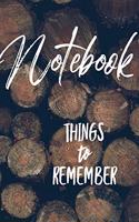 Notebook Things to Remember
