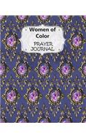 Women of Color Prayer Journal: 60 days of Guided Prompts and Scriptures - For a Closer Walk With God - Blue Purple Floral Flowers