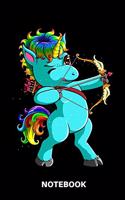 Notebook: Romantic Valentines Day Unicorn Archer