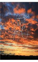 Longevity Diet Journal: 6x9 Inch Lined a Journal/Notebook to Help You Succeed Long Term in Your Weight Loss Journey - Colorful, Sunset, Peach, Sky, Nature, Calligraphy Art 