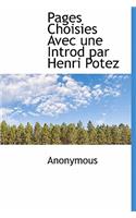 Pages Choisies Avec Une Introd Par Henri Potez