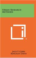 Urban Research Methods