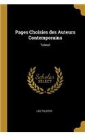 Pages Choisies Des Auteurs Contemporains