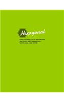 Hexagonal Grid/Graph Paper Notebook, 160 Pages, Grey Hexagons / White Lines, Lime Cover: Hexagonal Series, 8.5"x11", For Graphs, Gaming, Notes, Sketching, Mapping and More