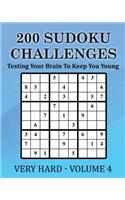 200 Sudoku Challenges - Very Hard - Volume 4