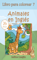 Libro para colorear Animales en Inglés