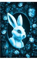 Alice in Wonderland Modern Journal - Outwards White Rabbit (Light Blue): 100 Page 6 X 9 Ruled Notebook: Inspirational Journal, Blank Notebook, Blank Journal, Lined Notebook, Blank Diary