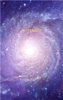 Notebook: Colorful Purple Galaxy - Journal for Girls and Boys, Kids, School, Students and Teachers - 5 x 8, 100 Blank Lined Pages