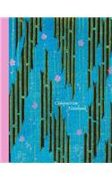 Composition Notebook: Large blank college ruled notebook with Japanese art cover