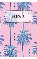 Estonia: Dotted Travel Diary Notebook or Journey Dotted Grid Journal - Holiday Trip Pocketbook for Men and Women with Dots