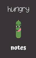hungry notes: small lined Cucumber Notebook / Travel Journal to write in (6'' x 9'') 120 pages