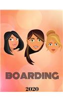 Boarding: Planner With Two Year Calendar. 7 X 9 Inches. Lined Paper. Beautifully Crafted. List For Future Trips, Things to Pack, Things to See, Eat, and Try I