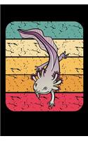Axolotl Retro: 6x9 Ruled Notebook, Journal, Daily Diary, Organizer, Planner