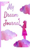 My Dream Journal: Self Exploration and Reflection, Black and White Illustrated, Double Page Spread, Dream Log, Medium Size
