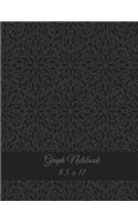 Graph Notebook 8.5 x 11: Classic Mandala, 1/4" Inch Graph Paper Large Print 8.5" x 11" Blank Quad Ruled, Blank Graph Paper Composition Books