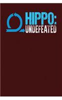 Hippo: Undefeated: Dark Red, Blue & White Design, Blank College Ruled Line Paper Journal Notebook for Project Managers and Their Families. (Agile and Scrum