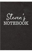 Steven's Notebook: Personalized Scrapbook for Men