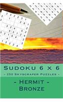 Sudoku 6 X 6 - 250 Skyscraper Puzzles - Hermit - Bronze