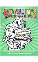 Autumn's Birthday Coloring Book Kids Personalized Books