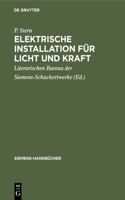 Elektrische Installation Für Licht Und Kraft