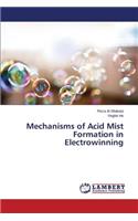 Mechanisms of Acid Mist Formation in Electrowinning