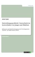 Entwicklungsspezifische Unterschiede im Lernverhalten von Jungen und Mädchen