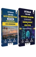 PW GATEWALLAH Civil Engineering and Engineering Maths & General Aptitude PYQ Combo (Paperback, PW)