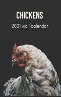 Chickens wall calendar 2021
