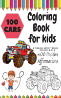 100 Cars Coloring Book for kids & toddlers