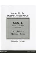 Answer Key for Student Activities Manual for Gente