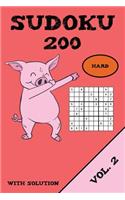 Sudoku 200 Hard With Solution Vol. 2