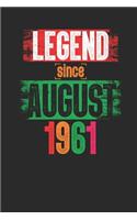 Legend Since August 1961