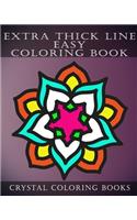 Extra Thick Line Easy Coloring Book