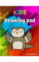 Kids Drawing Pad: 8.5inX11in 120 blank pages A4