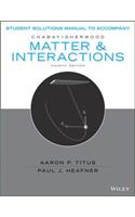 Matter and Interactions, Fourth Edition Student Solutions Manual