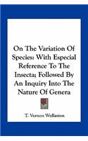 On the Variation of Species