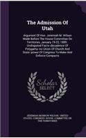 Admission Of Utah
