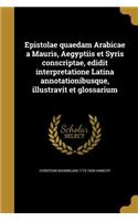 Epistolae Quaedam Arabicae a Mauris, Aegyptiis Et Syris Conscriptae, Edidit Interpretatione Latina Annotationibusque, Illustravit Et Glossarium