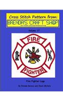 Fire Fighter Logo - Cross Stitch Pattern from Brenda's Craft Shop - Volume 17