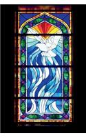 Stained Glass Window in a Church Journal: 150 page lined notebook/diary