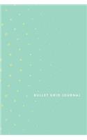 Bullet Grid Journal: Mint and Cream Bullet Pattern, 150 Dot-Grid Pages, 6"x9"