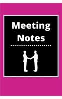 Meeting Notes: Business Notebook for Meetings and Organizer - Taking Minutes Record Log Book Action Items & Notes - Secretary Logbook Journal