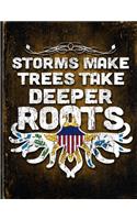 Storms Make Trees Take Deeper Roots: US Virgin Islands Flag Customized Personalized Gift for Virgin Islander Coworker Friend Planner Daily Weekly Monthly Undated Calendar Organizer Jour